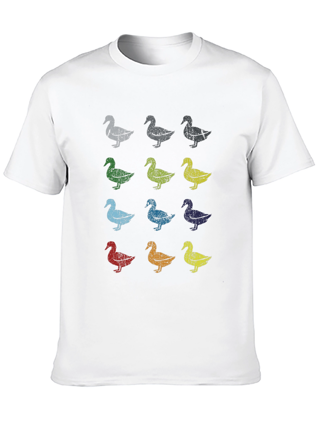 Retro Duck Pattern T-Shirt
