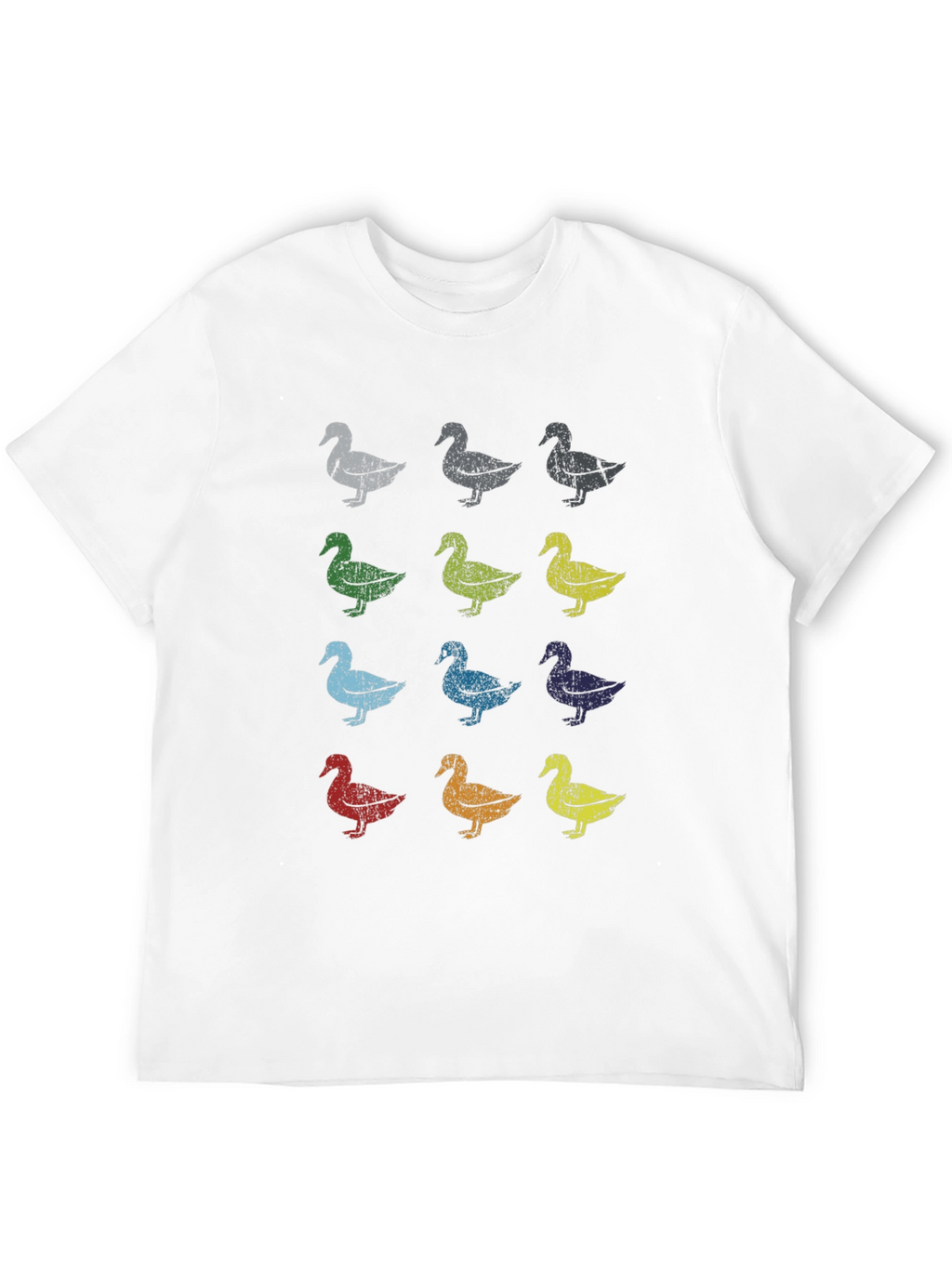 Retro Duck Pattern T-Shirt