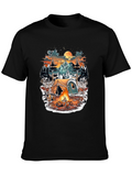 Camping Adventure Graphic Tee - Black