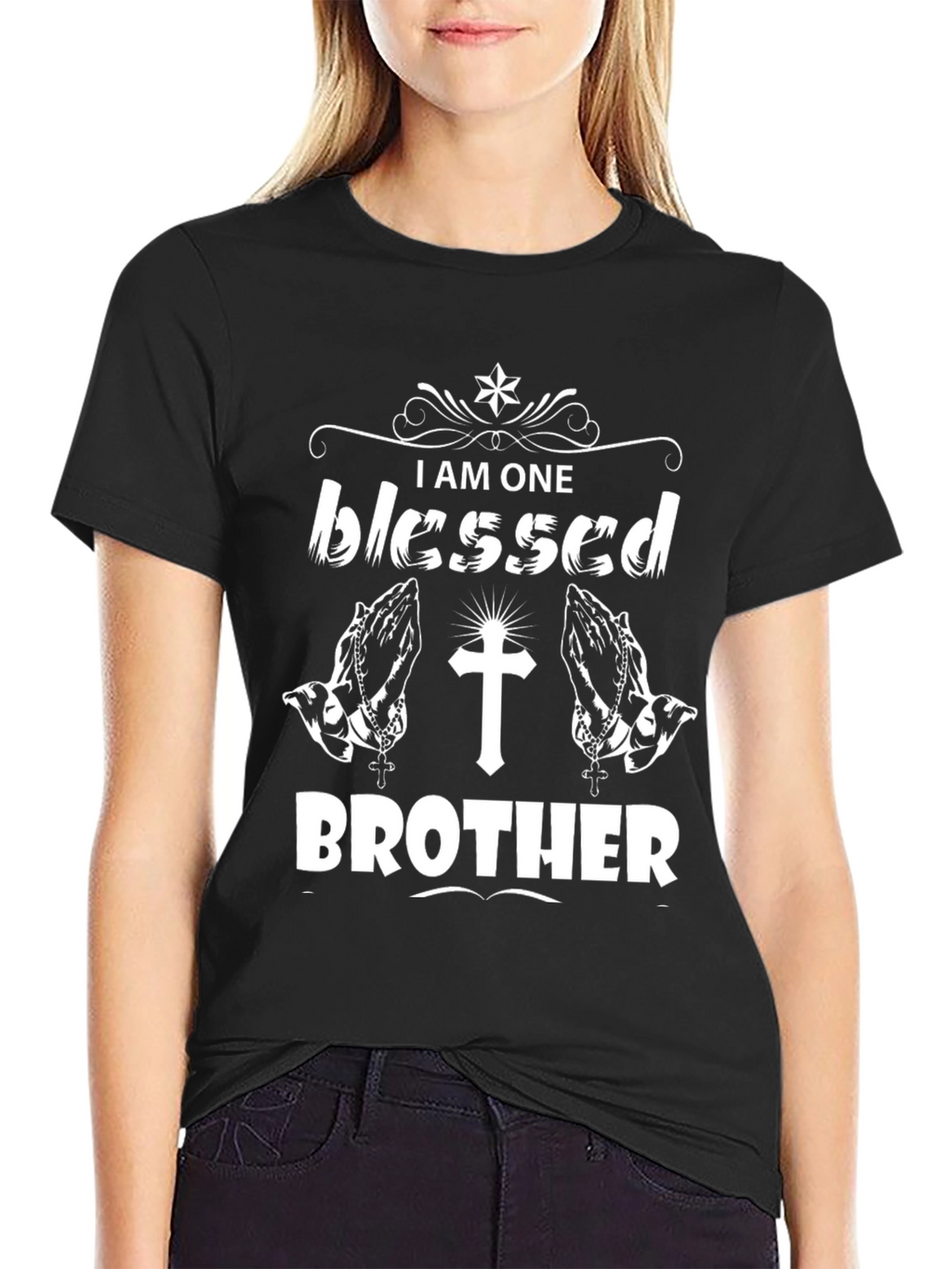 Blessed Brother Graphic Tee - Black Christian T-Shirt