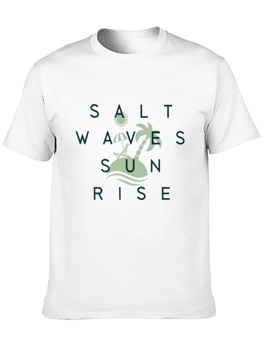 Salt Waves Sunrise Tee - Tropical Beach Design