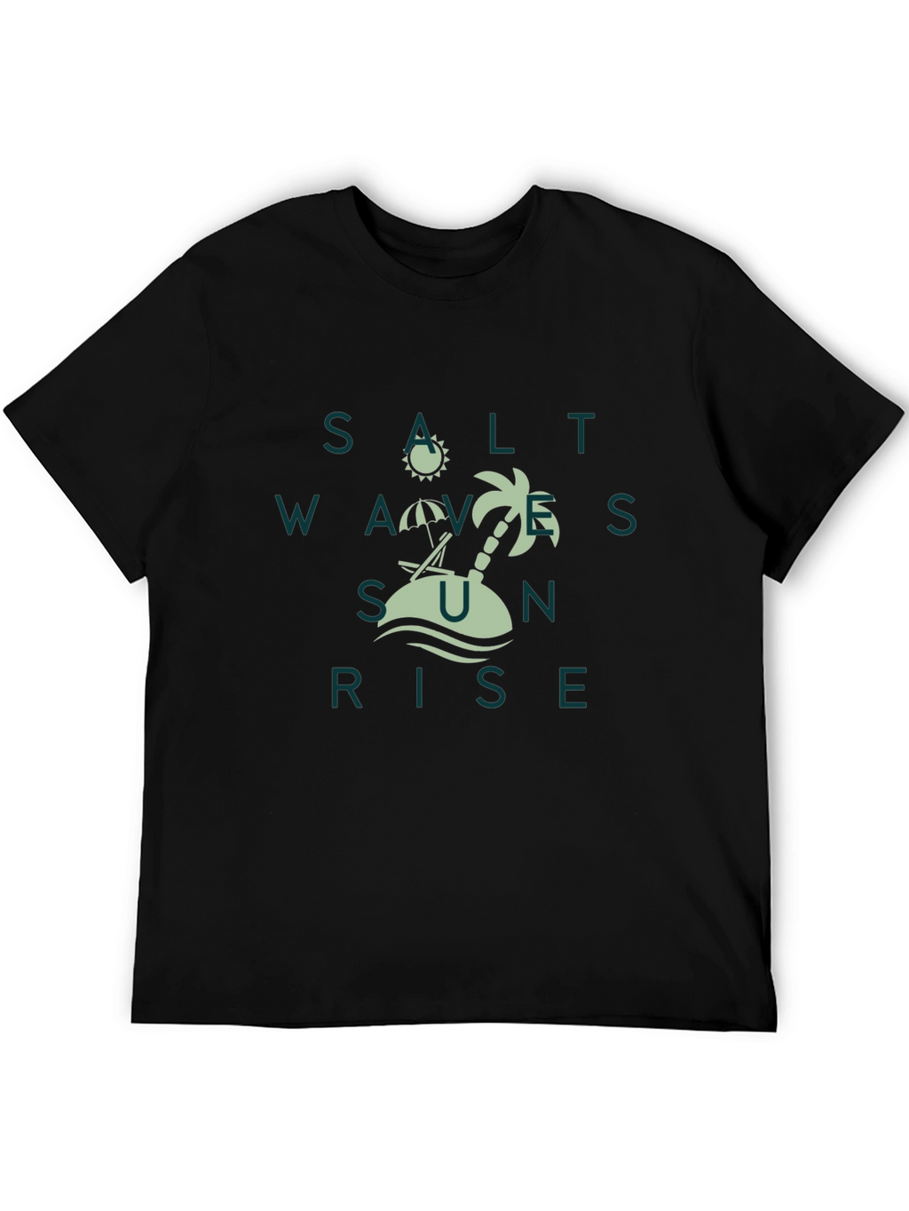 Salt Waves Sunrise Tee - Tropical Beach Design