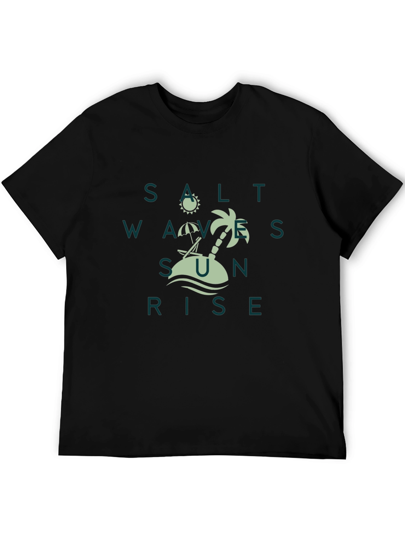 Salt Waves Sunrise Tee - Tropical Beach Design