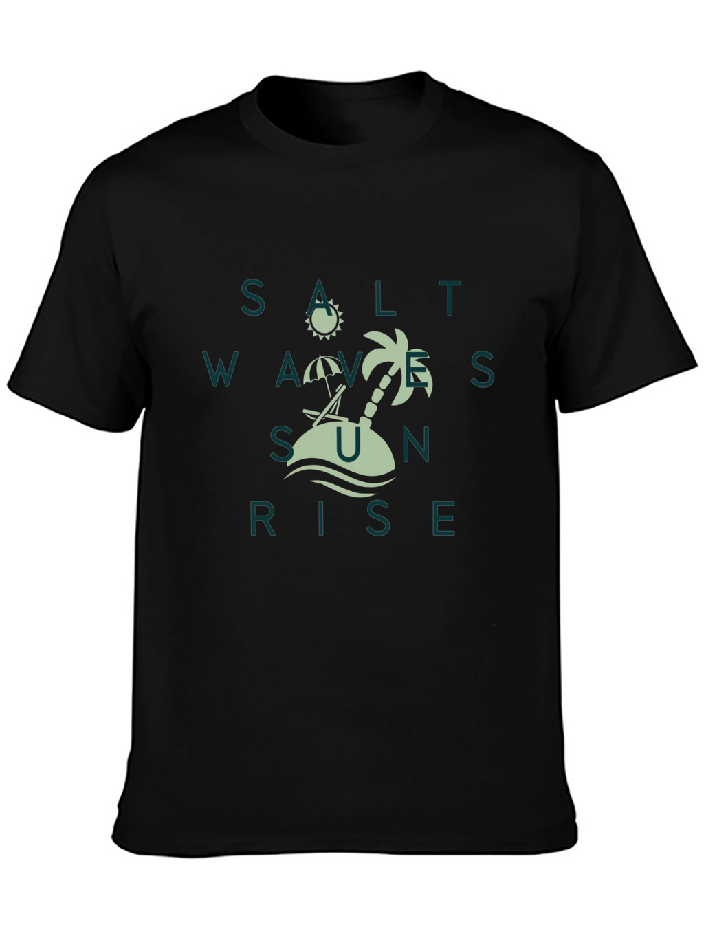 Salt Waves Sunrise Tee - Tropical Beach Design