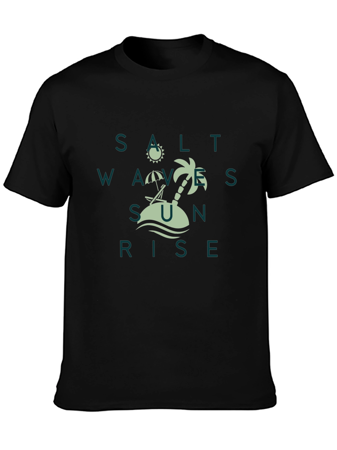 Salt Waves Sunrise Tee - Tropical Beach Design
