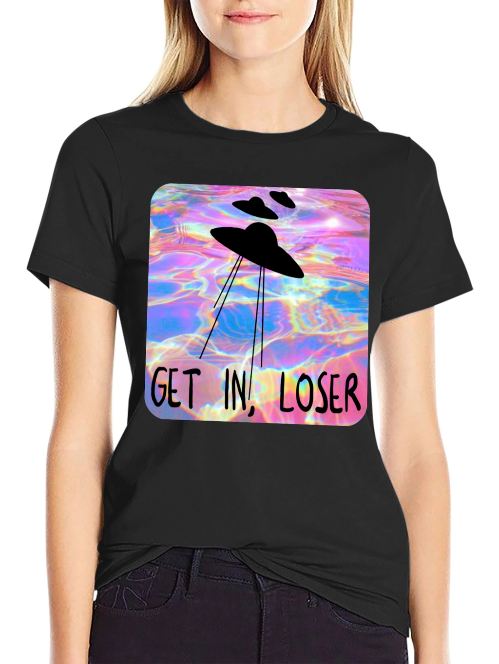 UFO Get In Loser Graphic T-Shirt