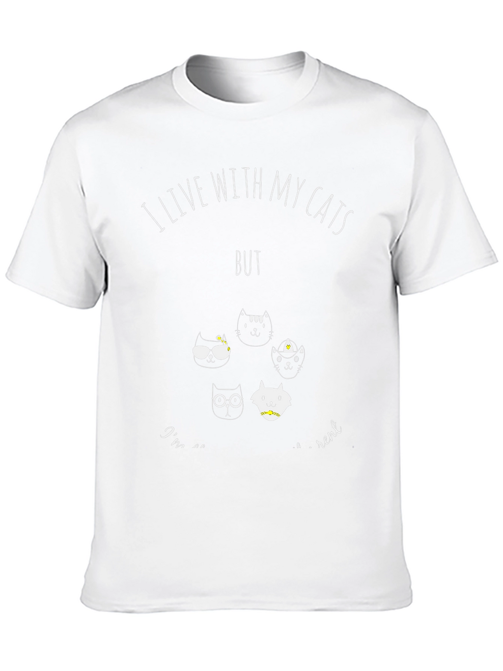 I Live With My Cats T-Shirt