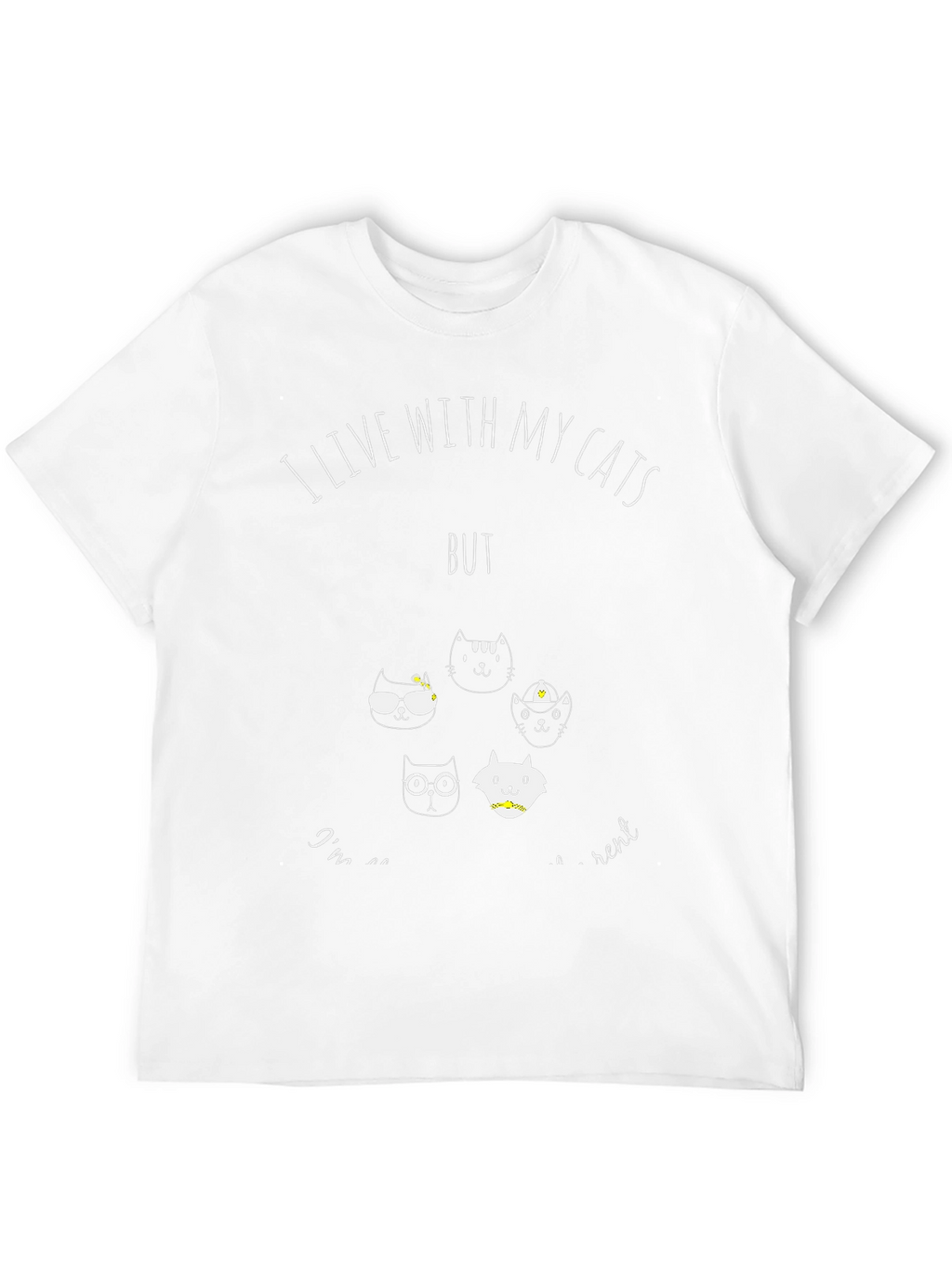 I Live With My Cats T-Shirt