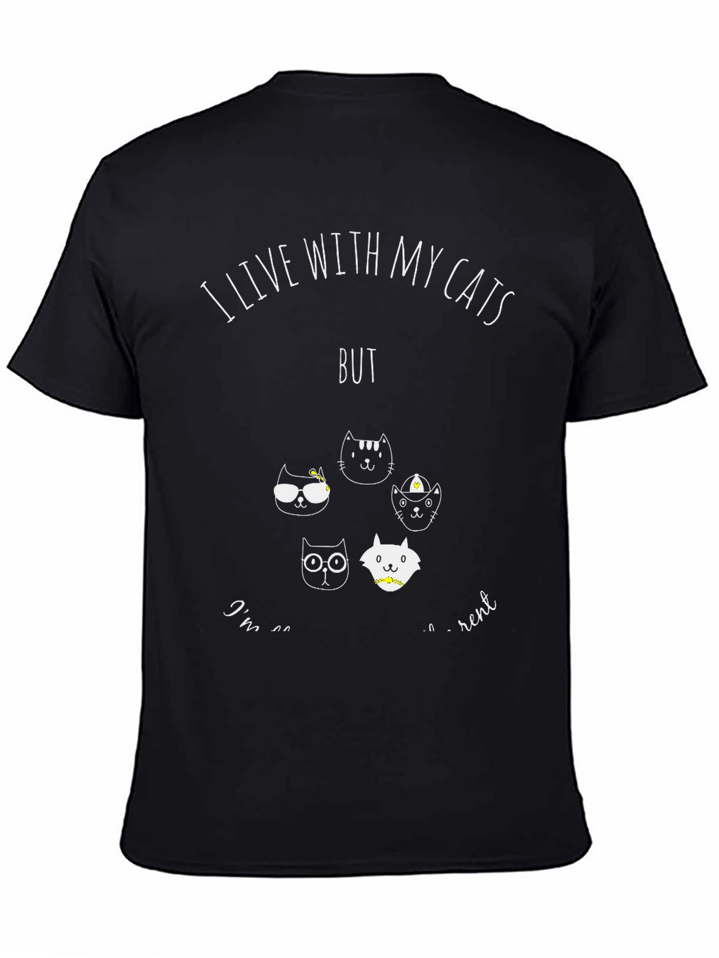 I Live With My Cats T-Shirt