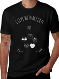 I Live With My Cats T-Shirt