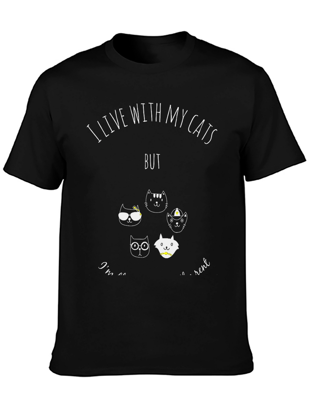 I Live With My Cats T-Shirt