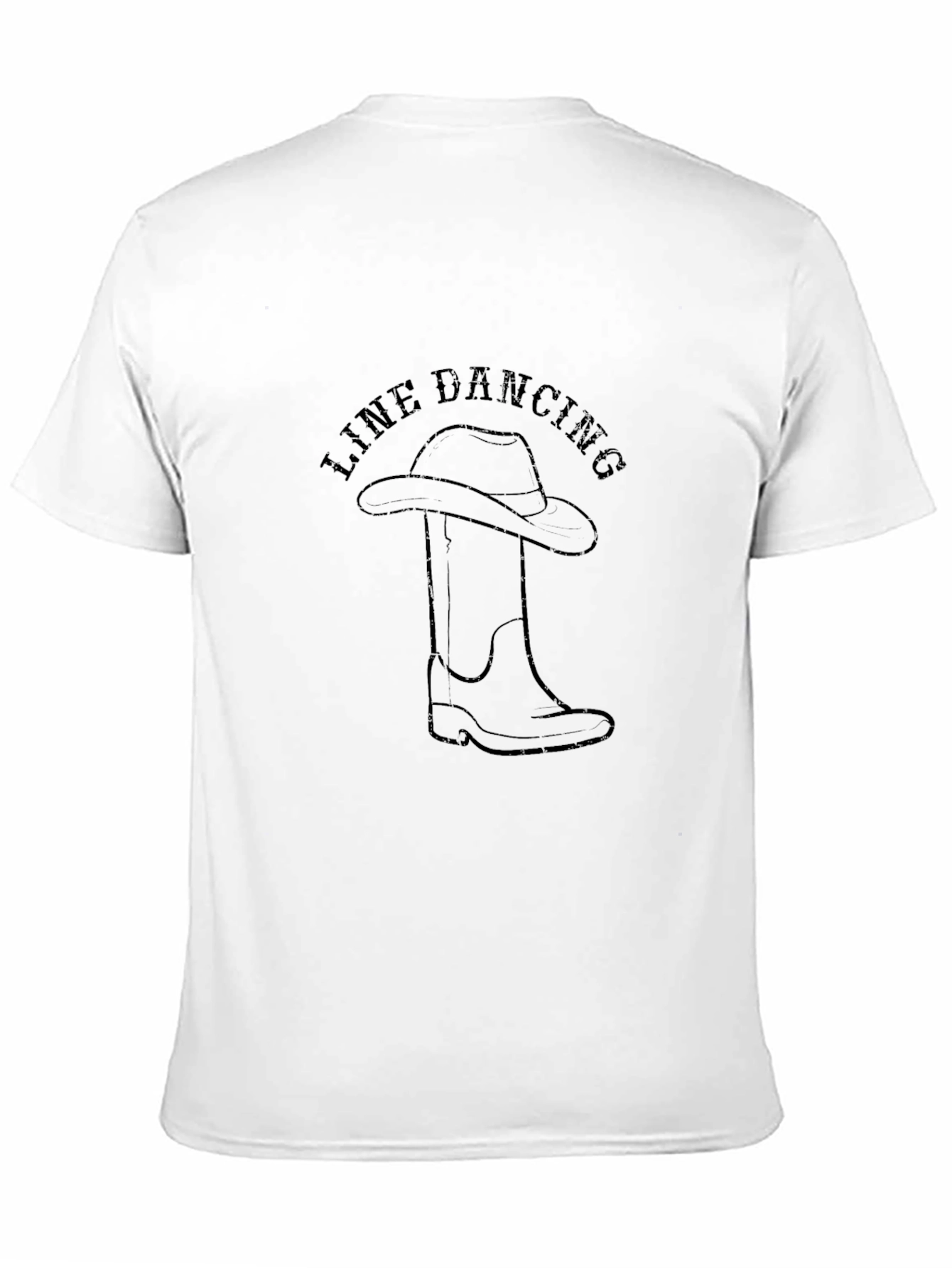 Line Dancing Cowboy Boot Black Graphic Tee
