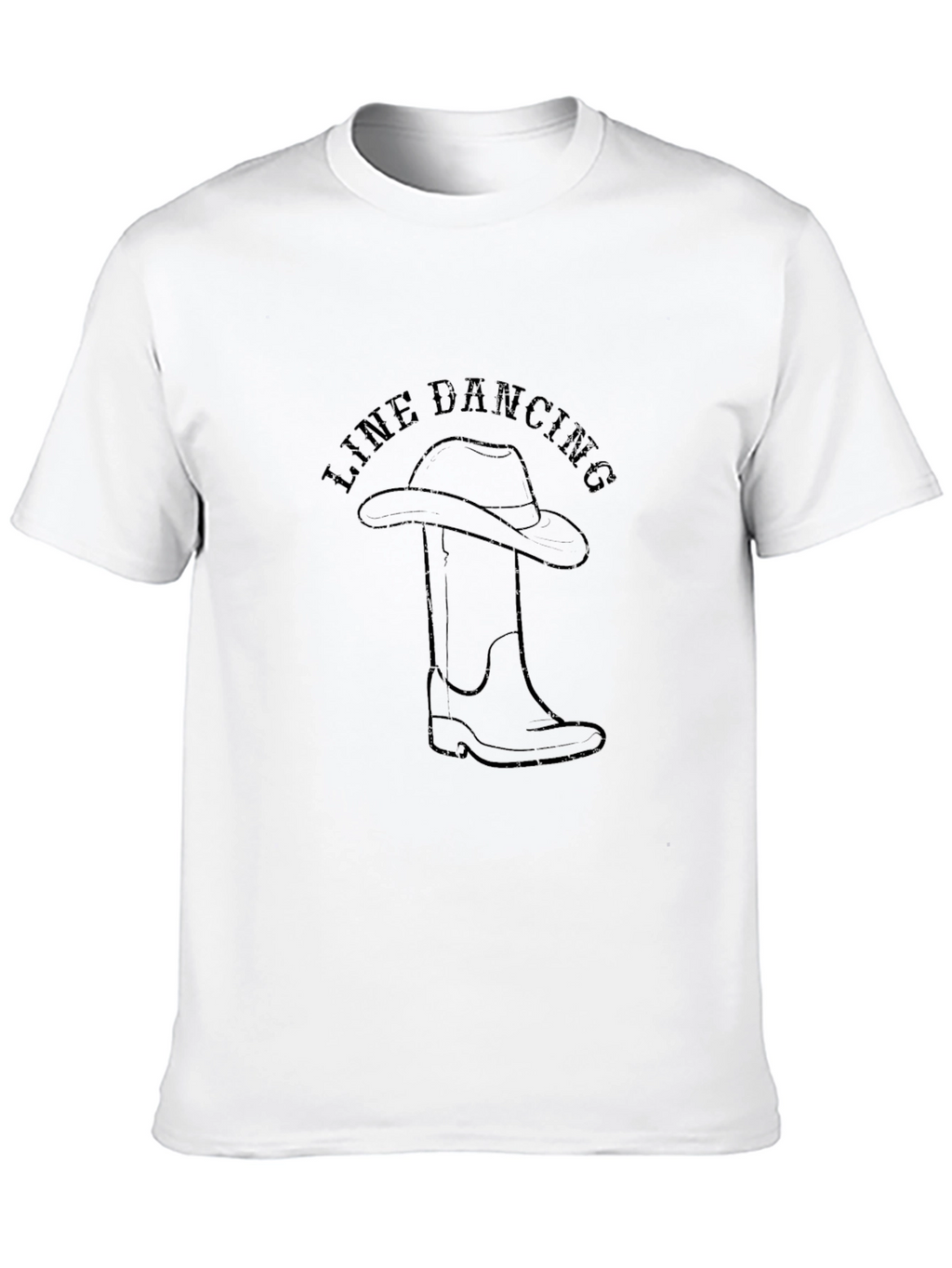 Line Dancing Cowboy Boot Black Graphic Tee
