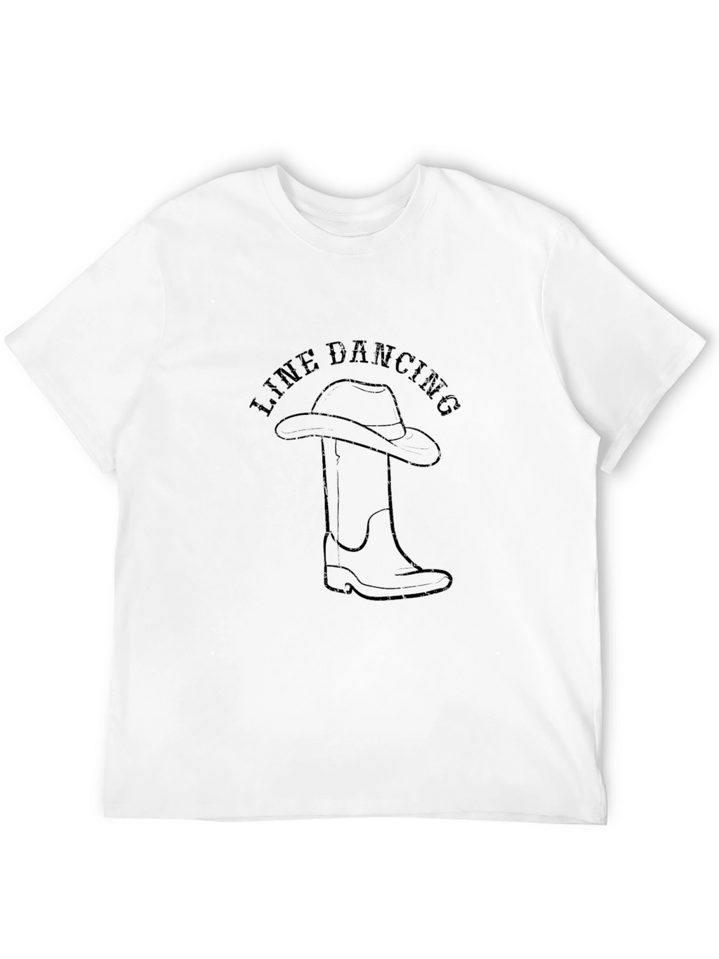 Line Dancing Cowboy Boot Black Graphic Tee