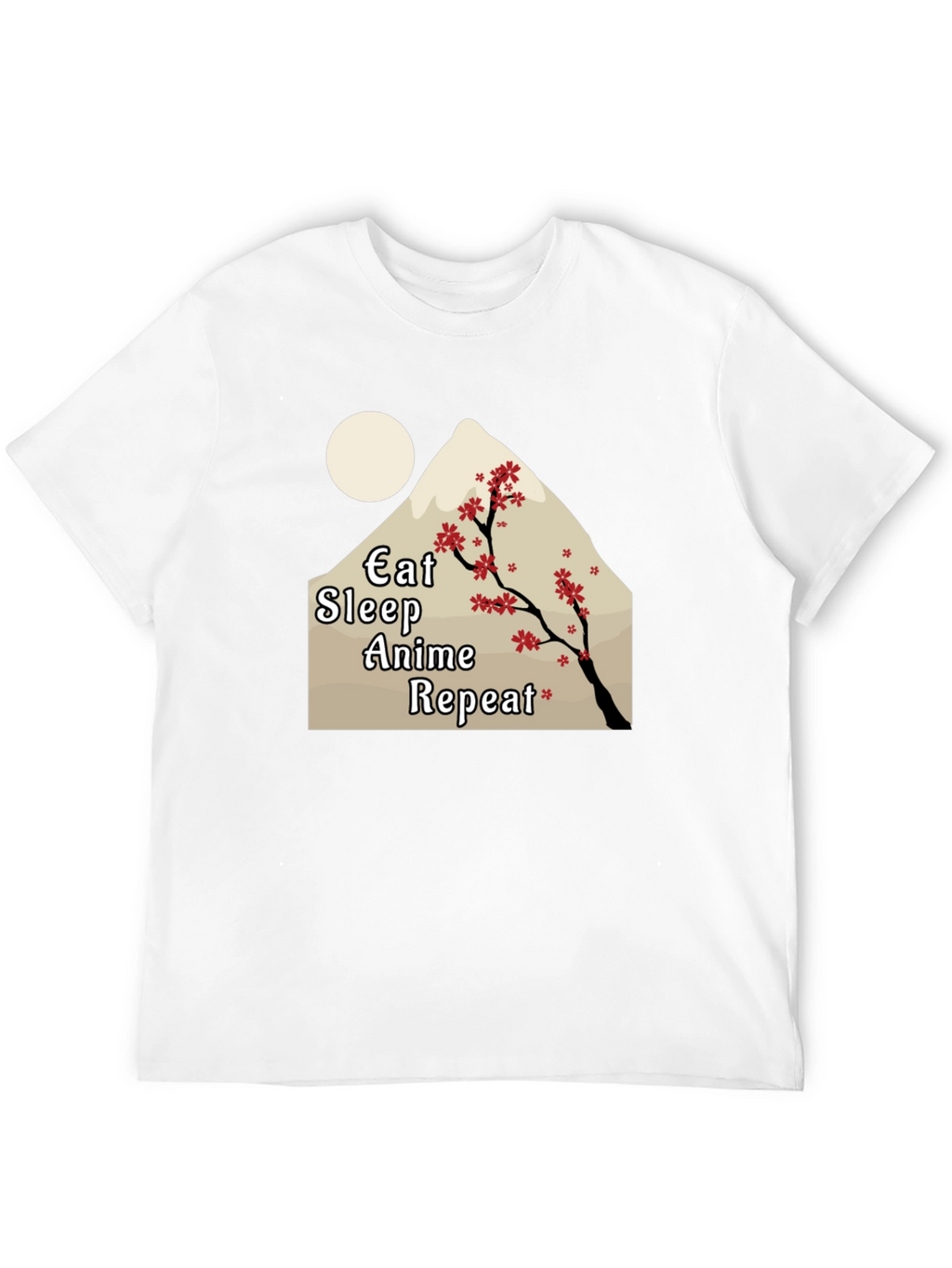 Eat Sleep Anime Repeat Black Tee