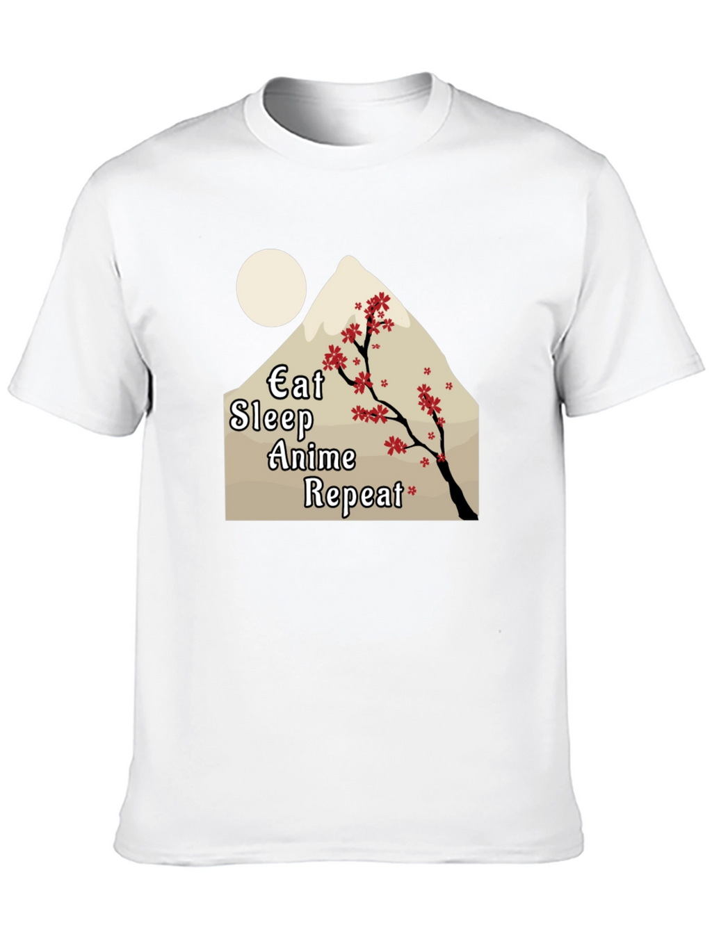 Eat Sleep Anime Repeat Black Tee