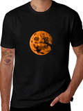 Halloween Witch Moon Black T-Shirt