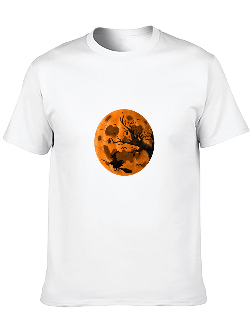 Halloween Witch Moon Black T-Shirt