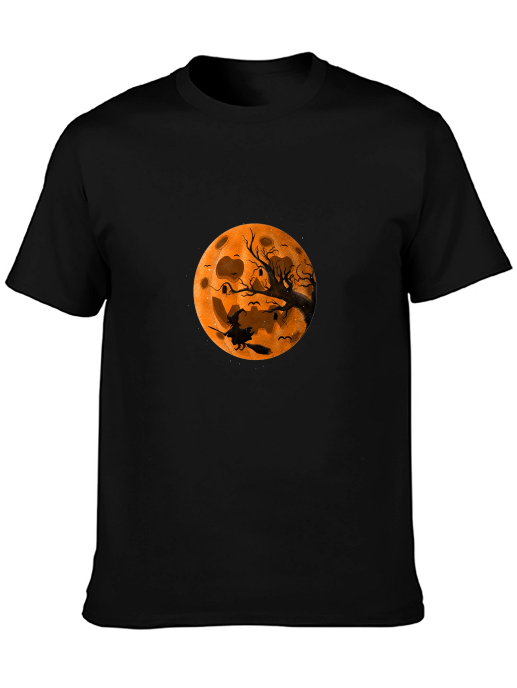 Halloween Witch Moon Black T-Shirt