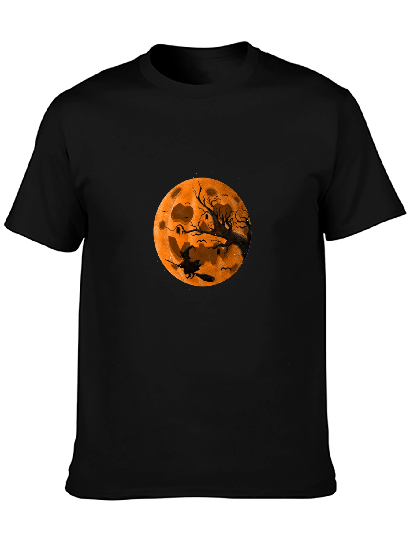Halloween Witch Moon Black T-Shirt