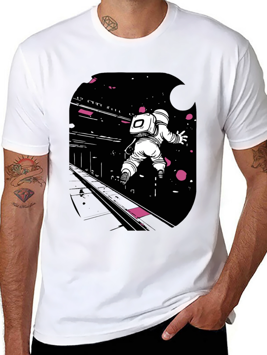 Astronaut in Space Graphic Tee