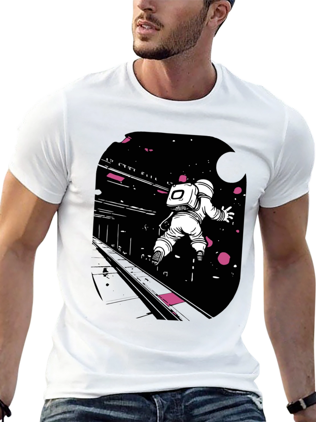 Astronaut in Space Graphic Tee