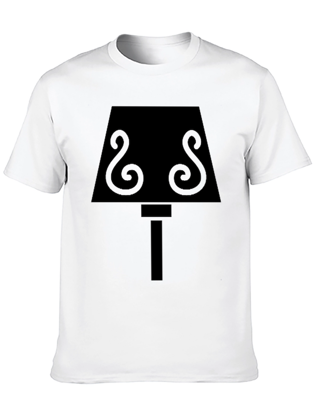 Abstract Lamp Graphic Tee - Black