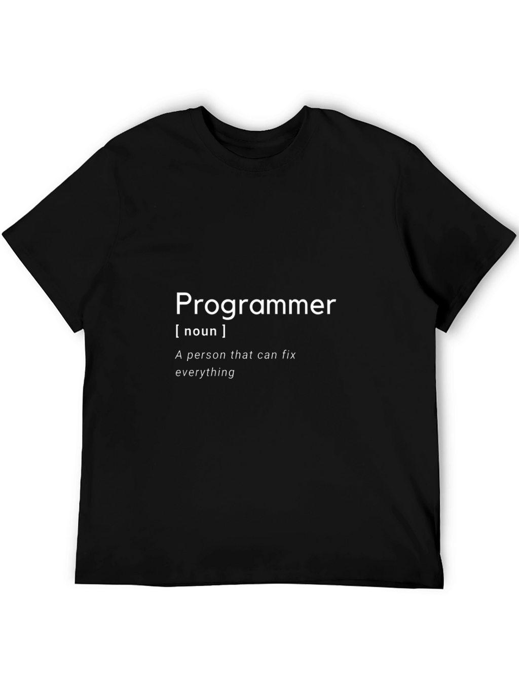 Programmer Definition Black T-Shirt - Fix Anything