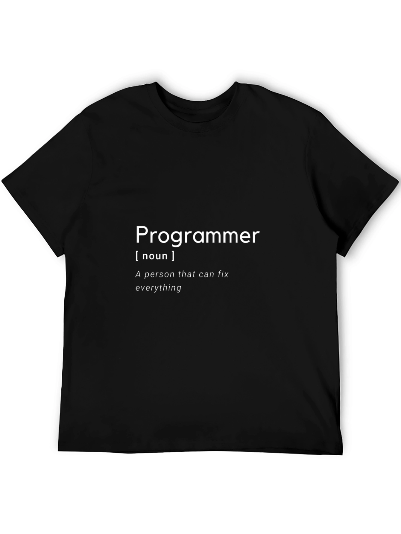 Programmer Definition Black T-Shirt - Fix Anything