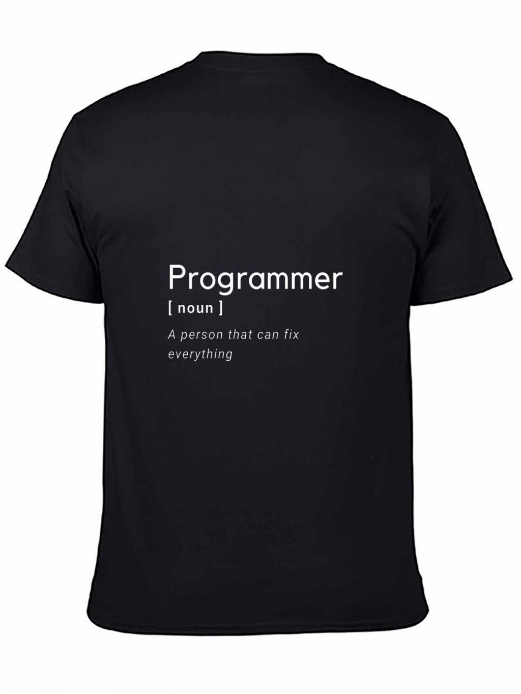 Programmer Definition Black T-Shirt - Fix Anything