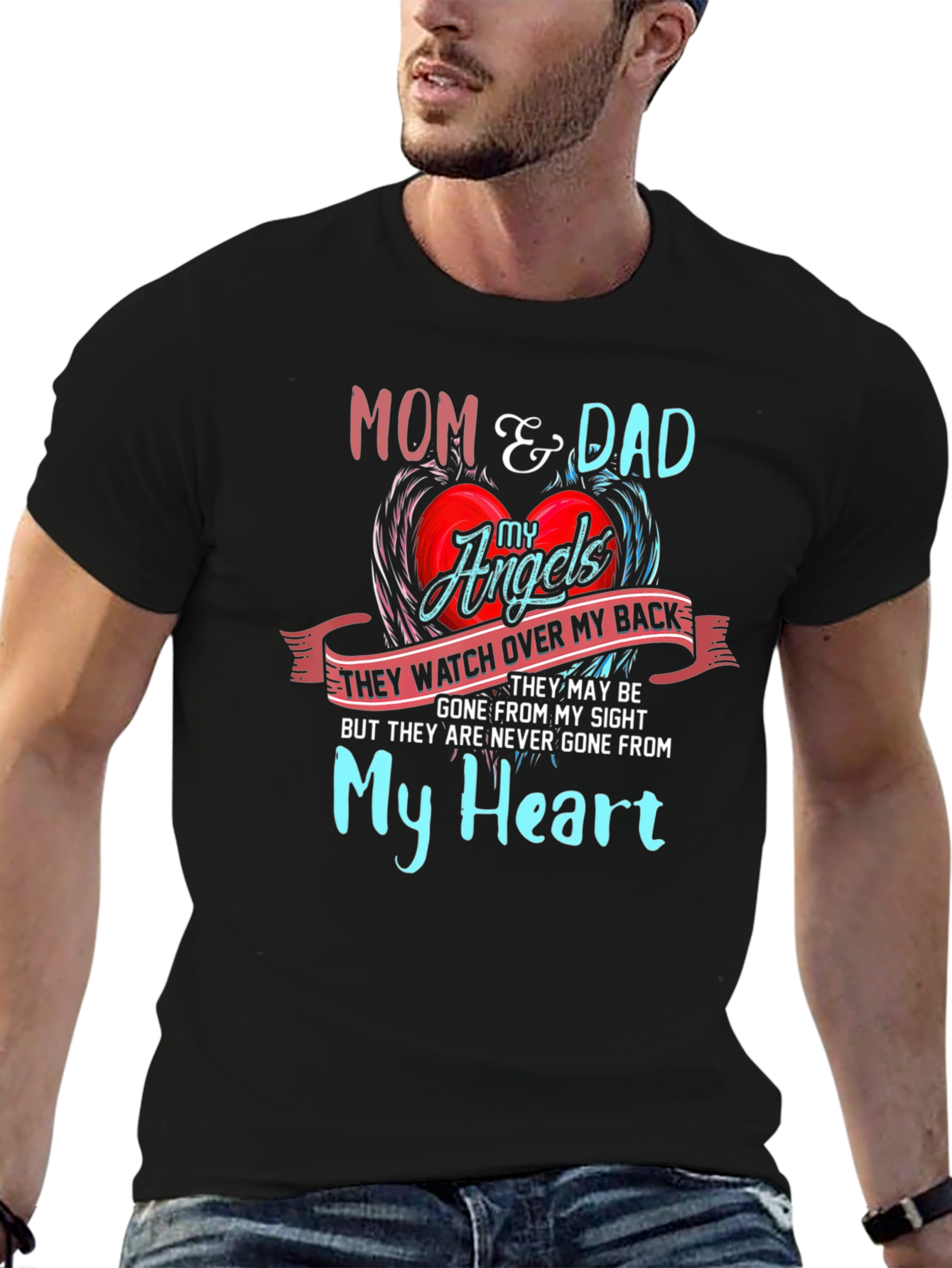Mom & Dad My Angels Memorial T-Shirt