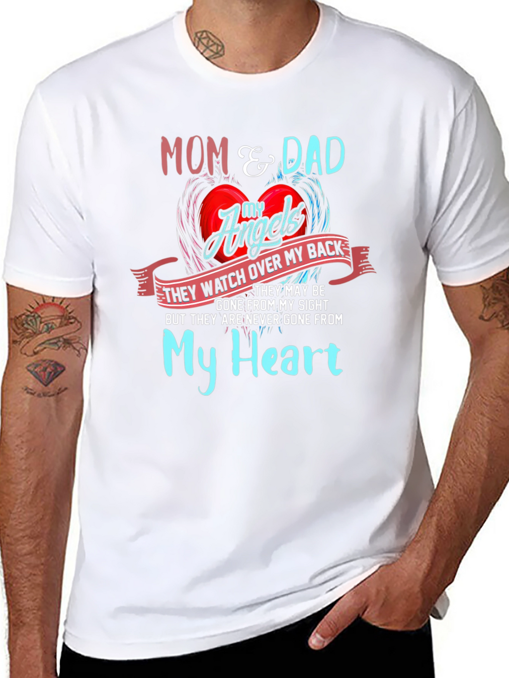 Mom & Dad My Angels Memorial T-Shirt