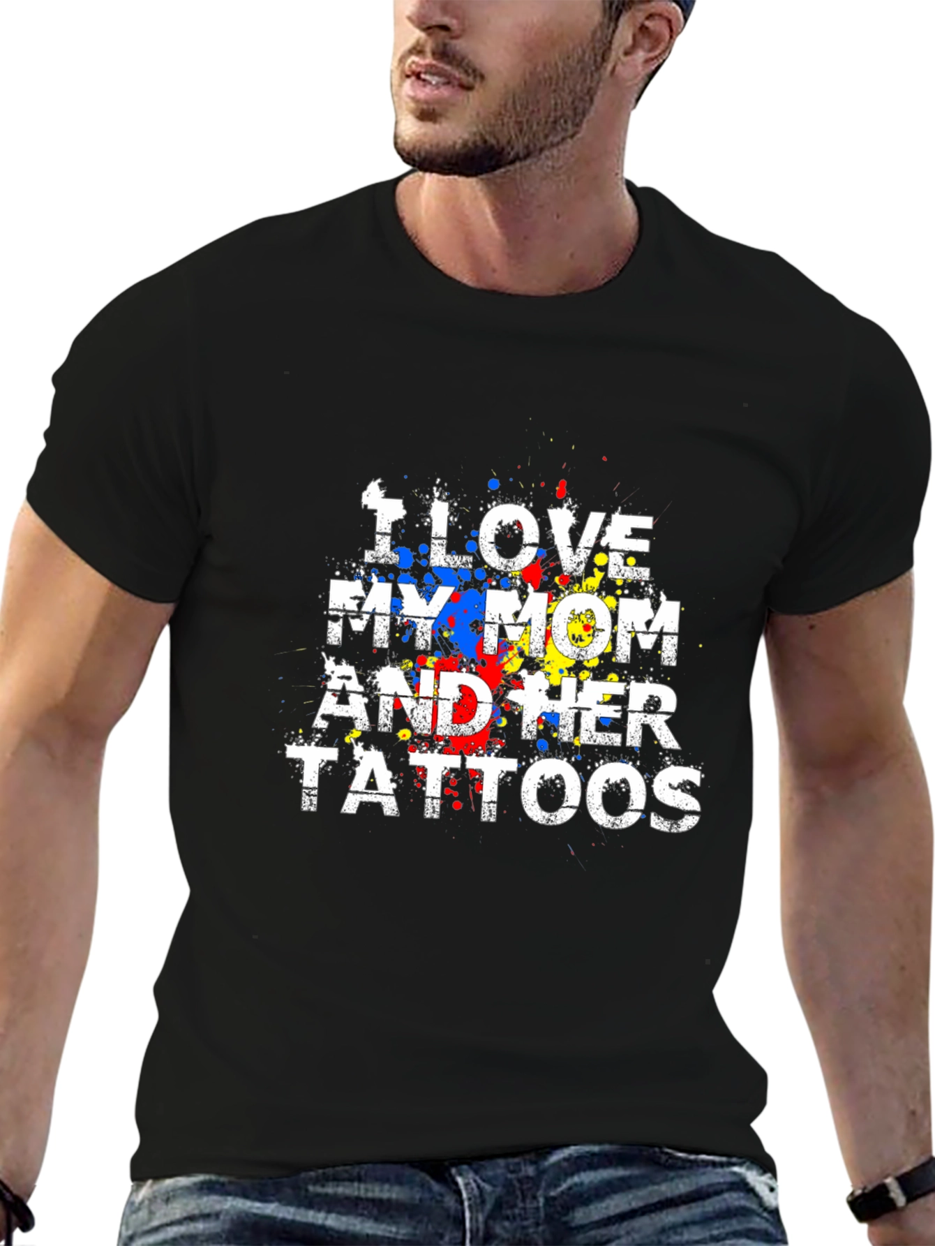 I Love My Mom and Her Tattoos Graphic Tee