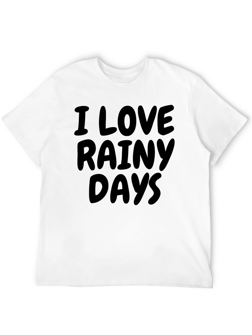 I Love Rainy Days Black Graphic T-Shirt