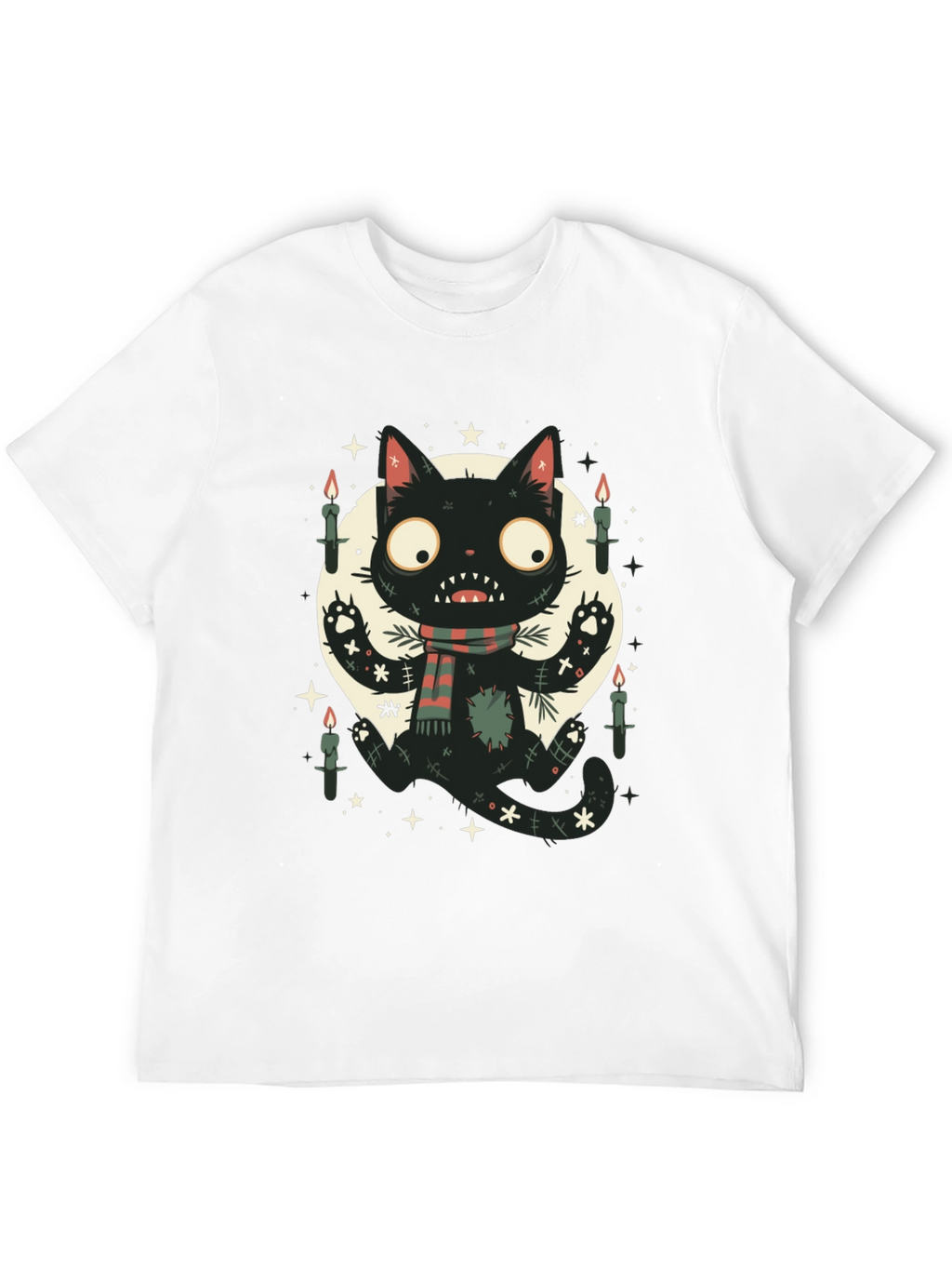 Spooky Black Cat Graphic Tee