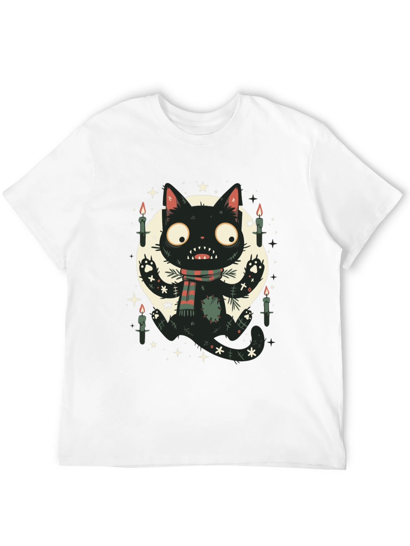 Spooky Black Cat Graphic Tee