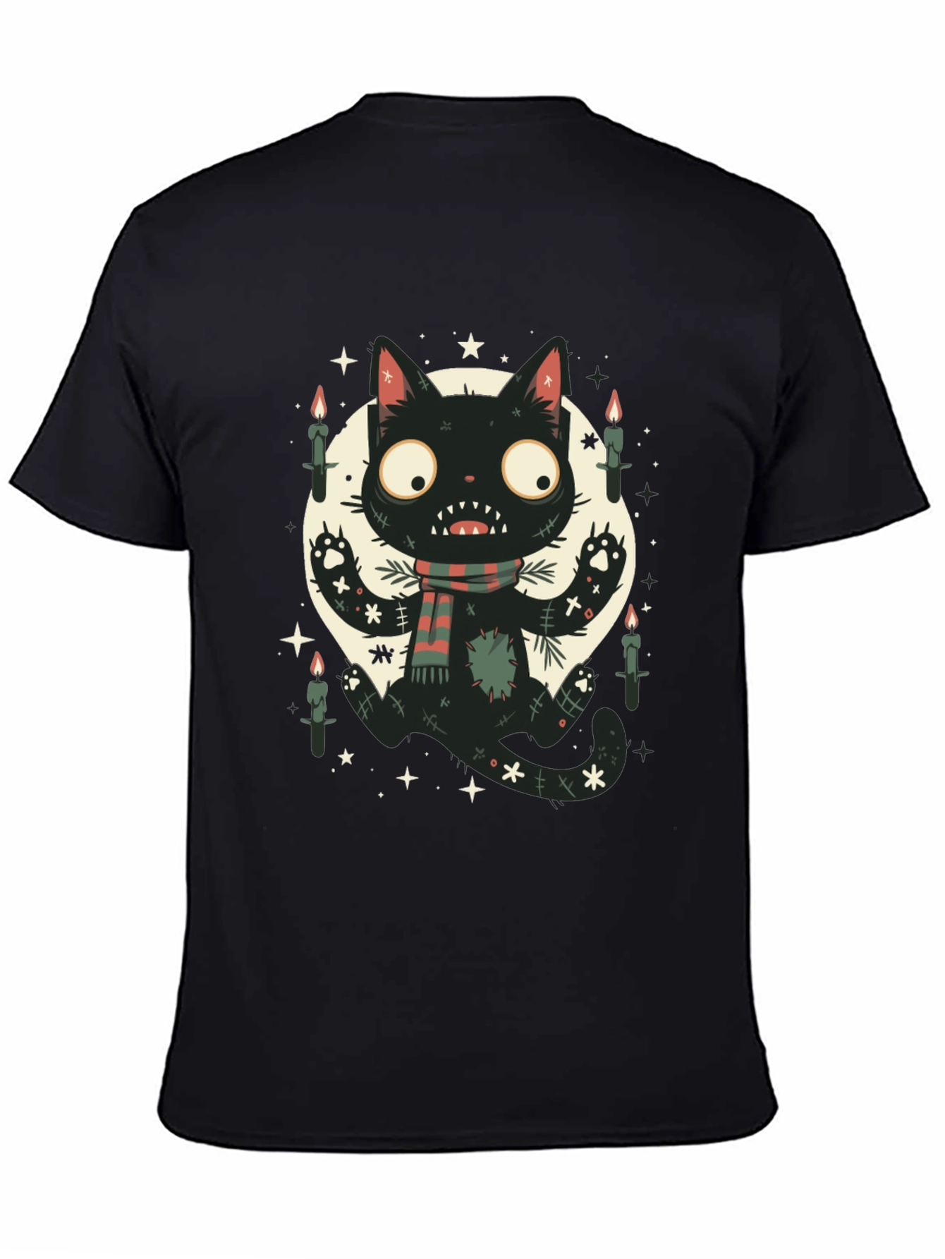 Spooky Black Cat Graphic Tee