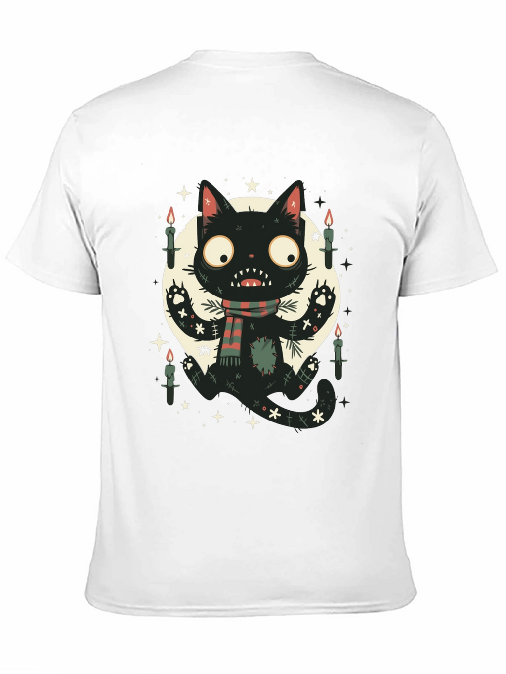 Spooky Black Cat Graphic Tee