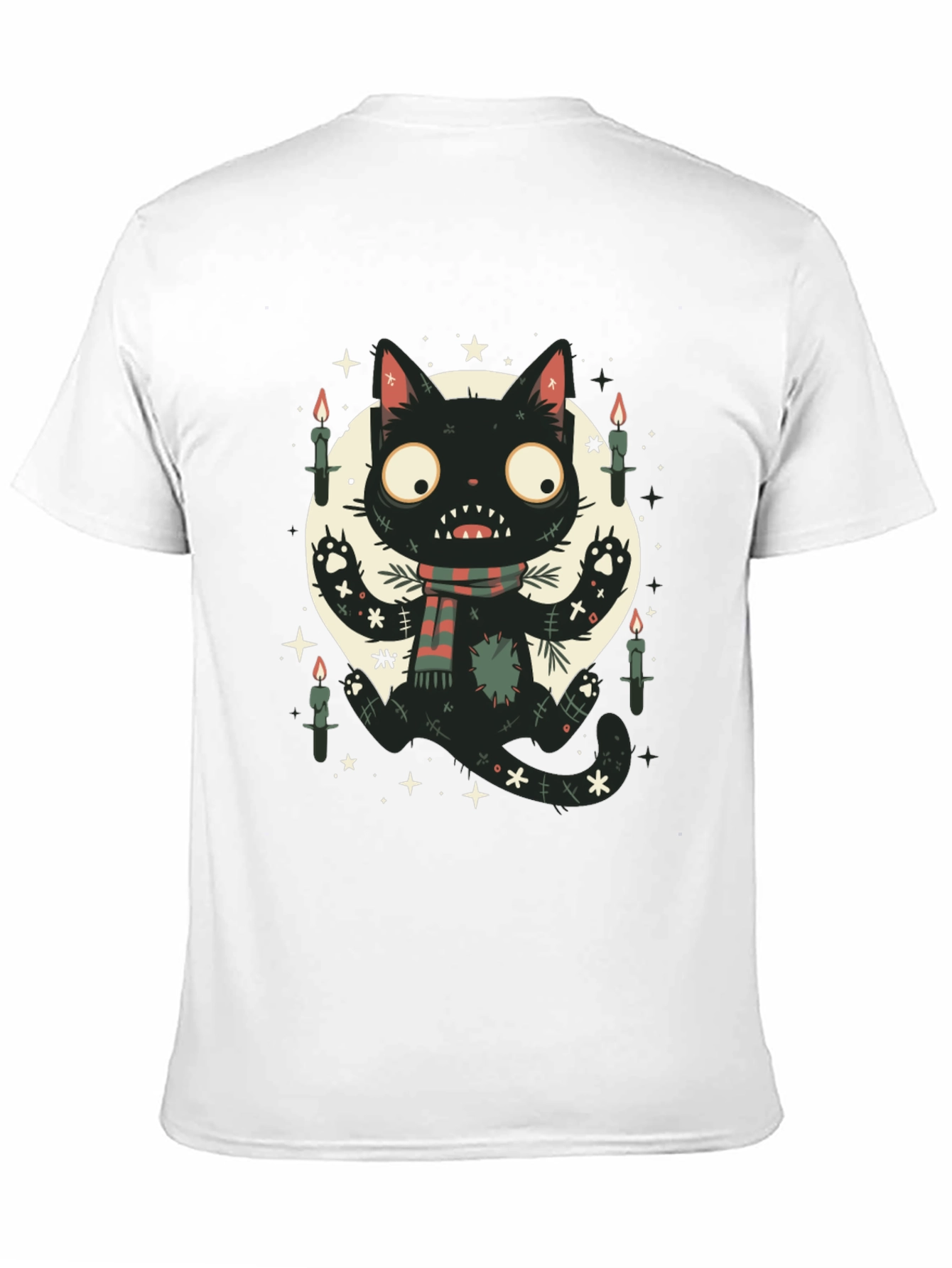 Spooky Black Cat Graphic Tee