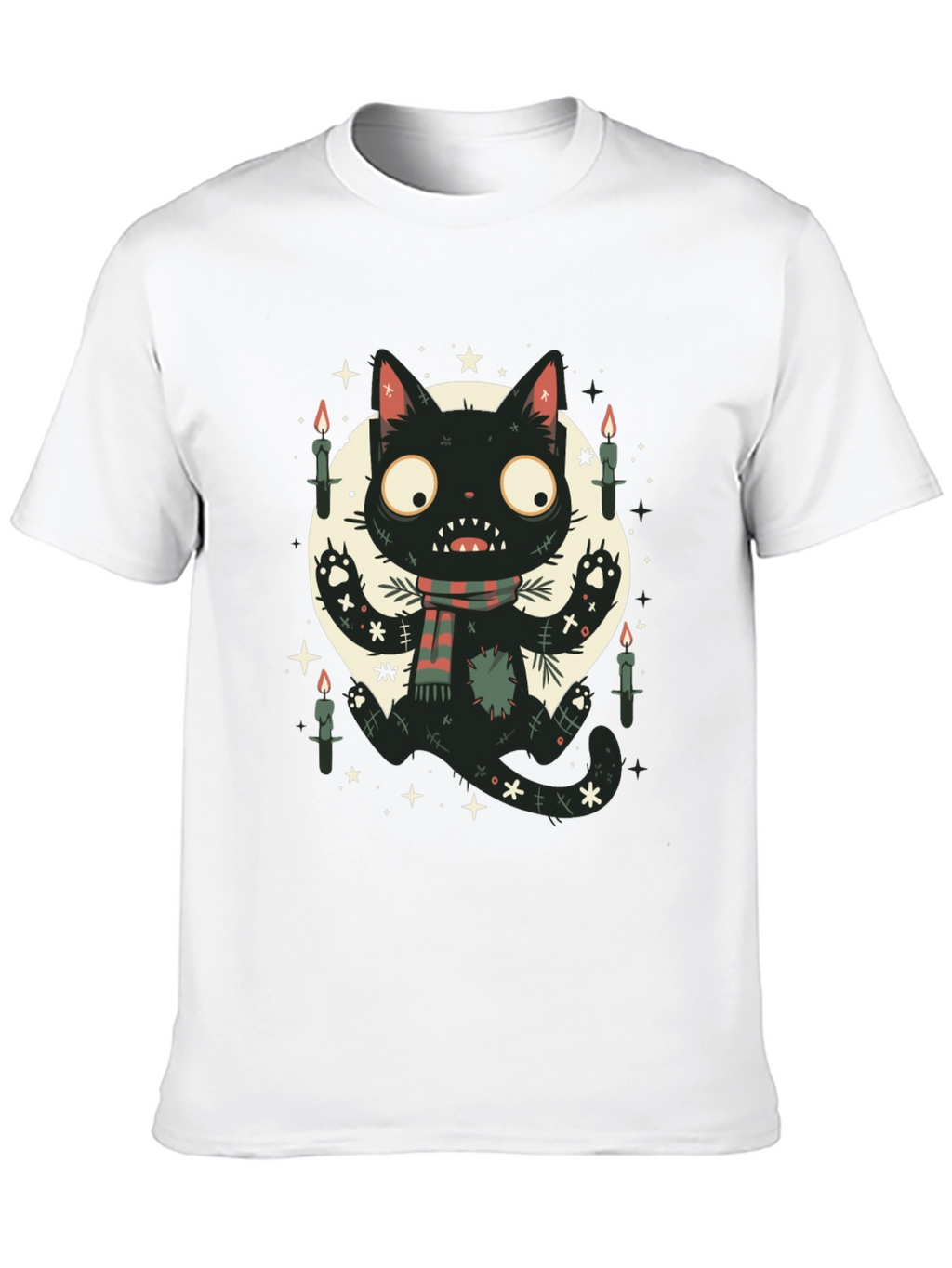 Spooky Black Cat Graphic Tee