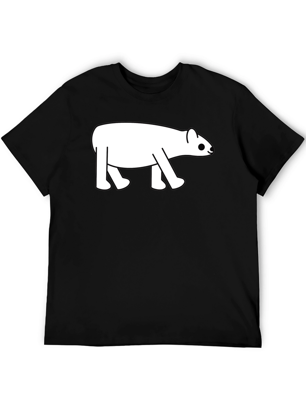Cute Tapir Graphic Tee - Black Cotton Blend T-Shirt