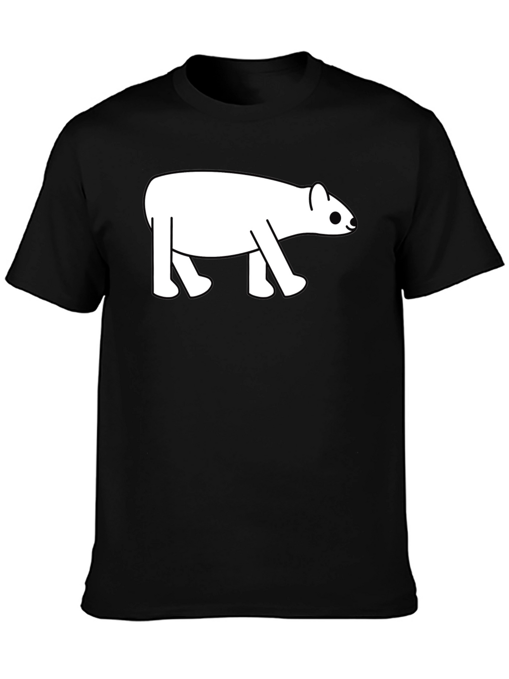 Cute Tapir Graphic Tee - Black Cotton Blend T-Shirt