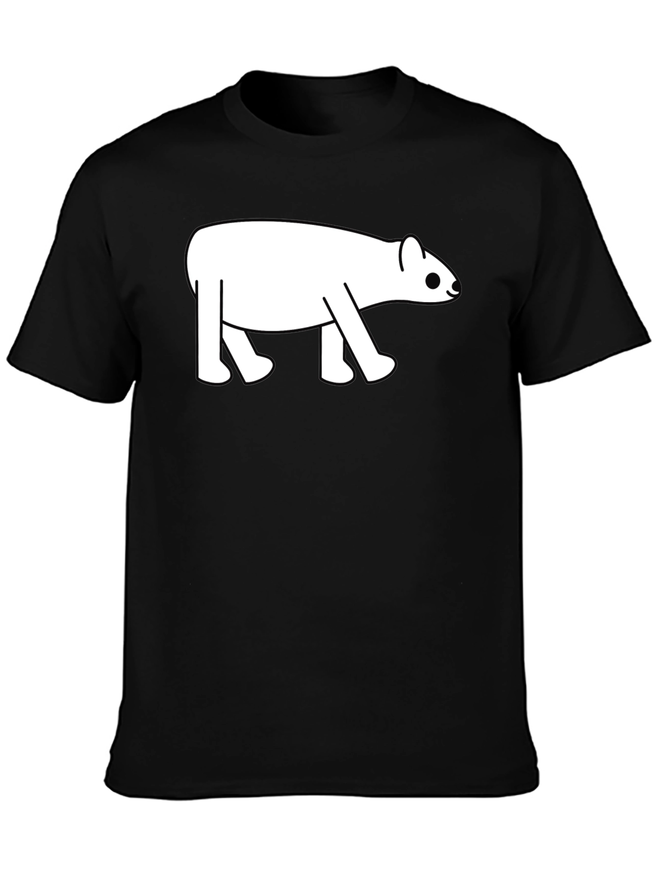 Cute Tapir Graphic Tee - Black Cotton Blend T-Shirt