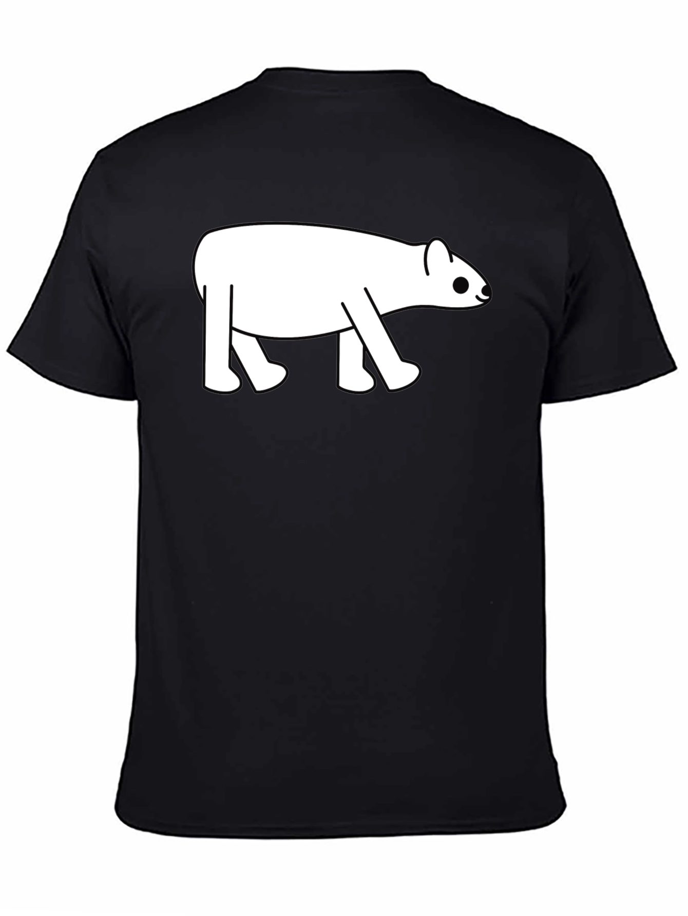 Cute Tapir Graphic Tee - Black Cotton Blend T-Shirt
