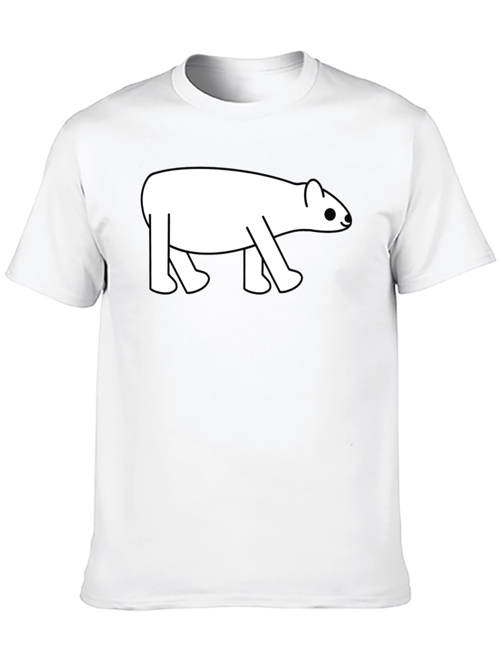 Cute Tapir Graphic Tee - Black Cotton Blend T-Shirt