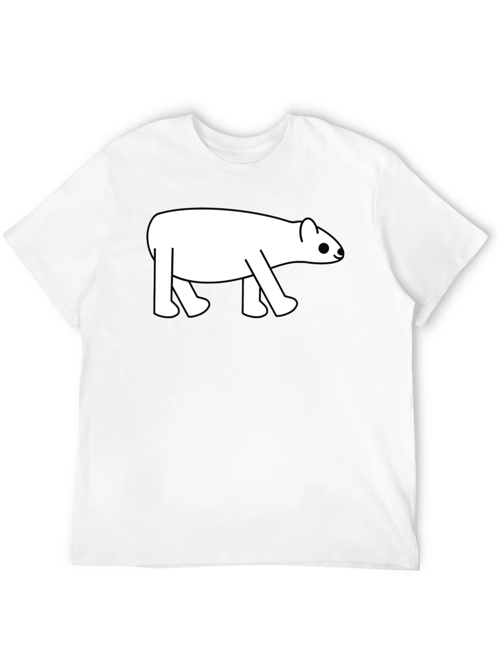 Cute Tapir Graphic Tee - Black Cotton Blend T-Shirt