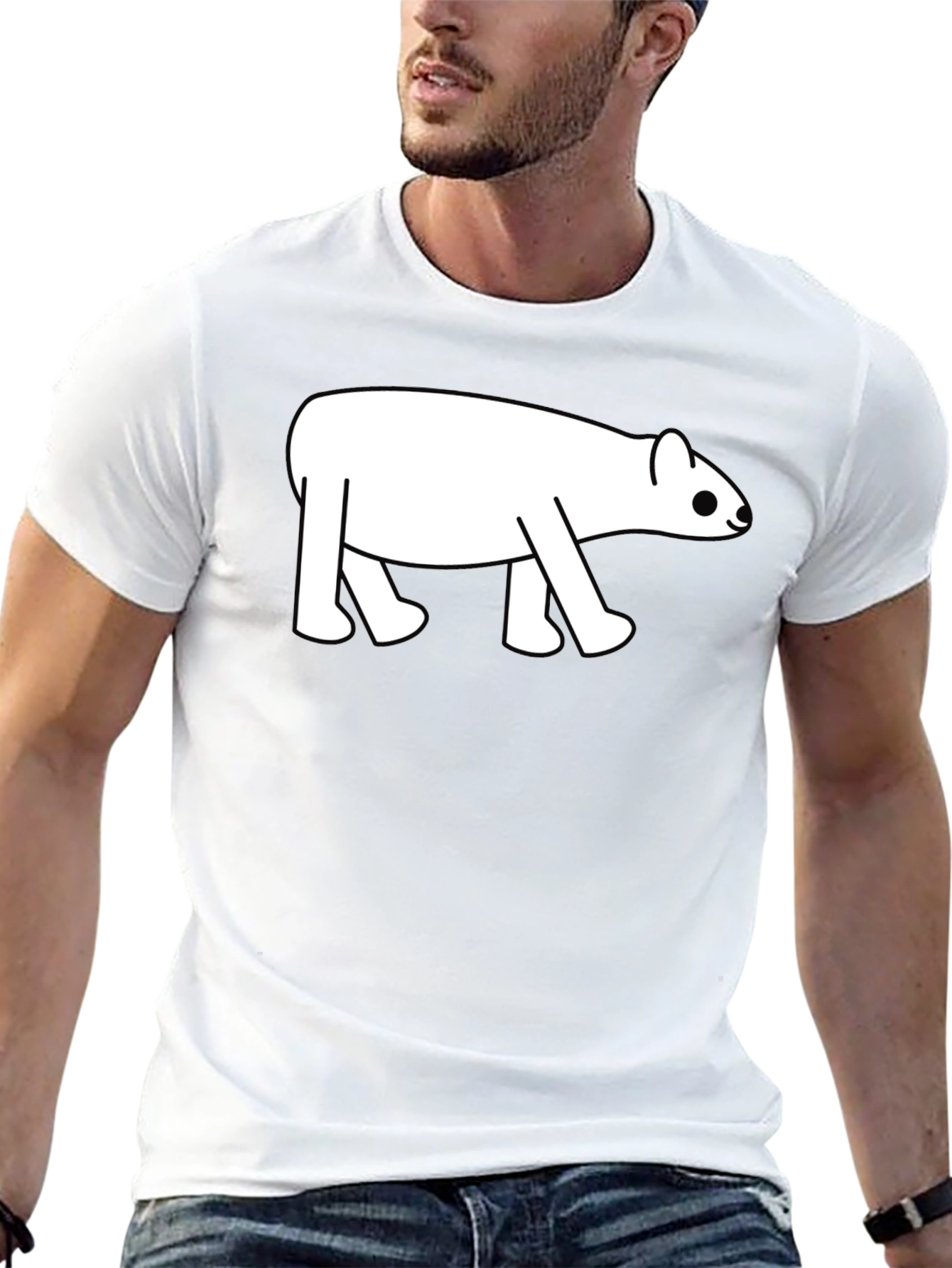 Cute Tapir Graphic Tee - Black Cotton Blend T-Shirt
