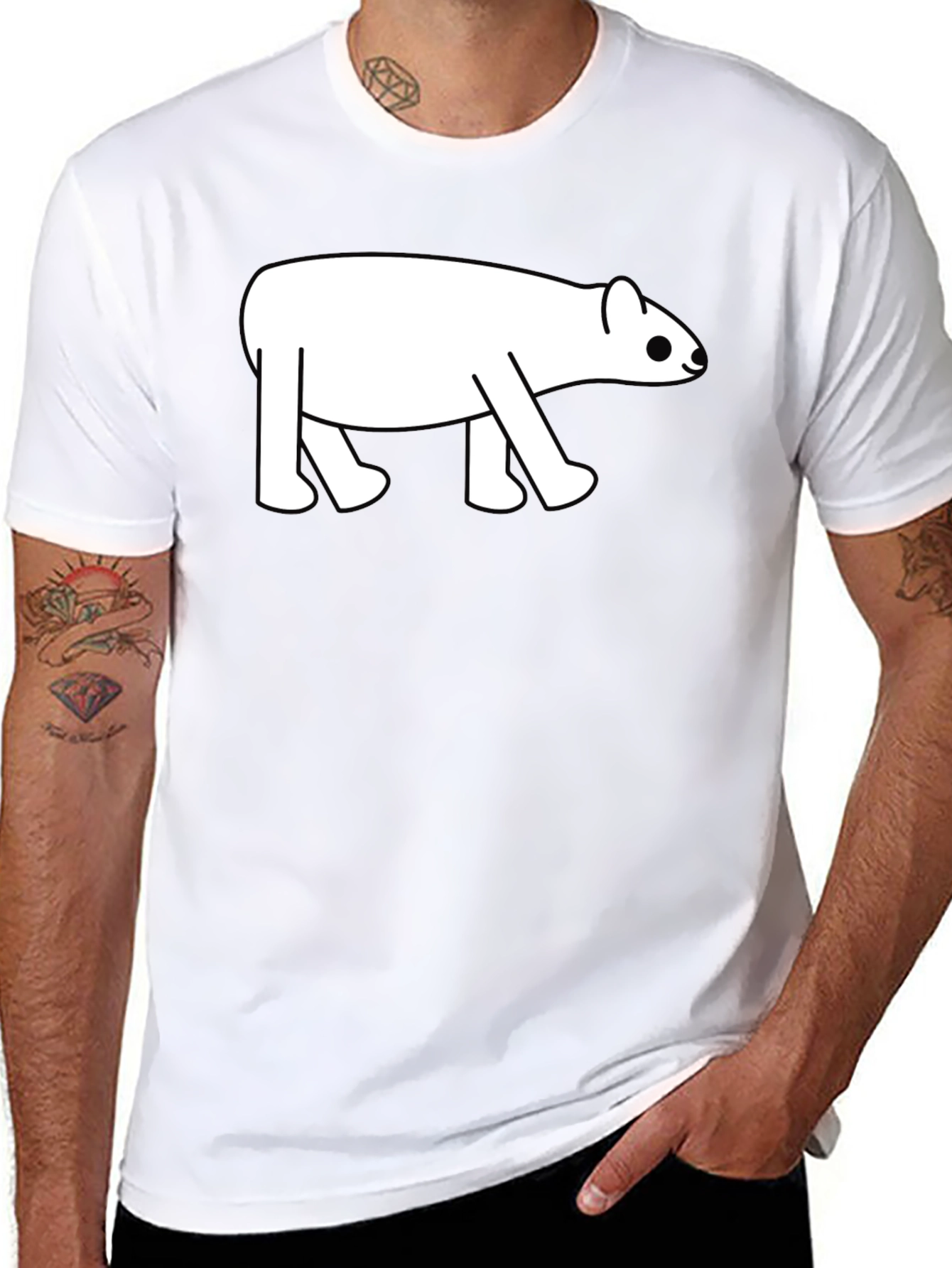 Cute Tapir Graphic Tee - Black Cotton Blend T-Shirt