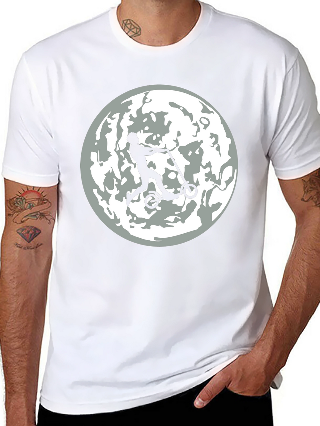 Moon Rider Graphic Tee - Mens Black T-Shirt