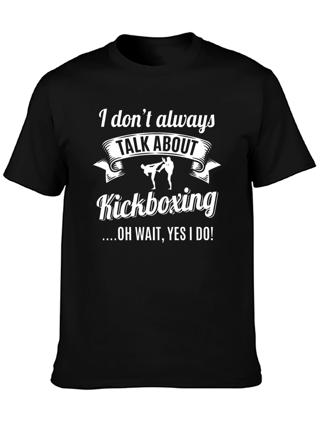 Kickboxing Graphic Tee - Black Cotton Blend
